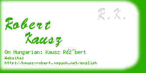 robert kausz business card